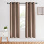 NICETOWN Kitchen Blackout Curtains and Drapes, 1 Pair, 34 inches by 70 Inch, Cappuccino, Triple Weave Energy Saving Thermal Insulated Solid Grommet Blackout Panels for Patio