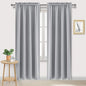 DWCN Silver Grey Blackout Curtains for Bedroom, Thermal Insulated Energy Saving Room Darkening Curtains for Living Room (W60 x L84 inch, Set of 2 Panels, Top of Rod Pocket)