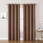 ChrisDowa Room Darkening Curtains 120 Inches Long 2 Panels Set for Living Room, Grommet Thermal Insulated Blackout Curtains for Bedroom (Cappuccino, 52 x 120 Inch)