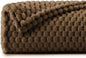 BEDELITE Fleece Blanket - 3D Jacquard Decorative Brown Throw Blankets for Couch & Bed, Soft and Cozy Warm Plush Fluffy Blanket All Seasons Suitable, 50x70Inches