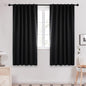 Deconovo Blackout Curtains, Thermal Insulated, W52 x L72 2 Panels, Back Tab, Machine Washable, Room-Darkening Drapes for Bedroom/Living Room Black