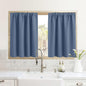 RYB HOME RV Curtains for Camper Windows, Mini Small Thermal Insulated Sunlight Heat Blocking Blackout Privacy Portable Curtains for Travel Trailer, Width 34 by Length 24, Stone Blue, 2 Panels