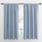 NICETOWN Kitchen Curtains, Short Blackout Drapes, Vintage Blue, 42" Wide by 54" Long, 2 PCs, Thermal Insulated Blackout Curtain Panels for Kids Room, Play Room