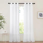 NICETOWN White Sheer Curtains for Living Room 90 inches Long - Grommet Light Filtering Voile Sheer Doorway Drapes Lightweight & Breathable Window Treatments for Bedroom, W42 x L90, 2 Panels