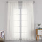 Simplebrand Ivory Sheer Curtains 120 Inches Long, Extra Long Rod Pocket Solid Color Window Sheer Curtain Panels, Elegant Curtains & Drapes for Living Room, Bedroom 2 Panels (Ivory, 42" W x 120" L)