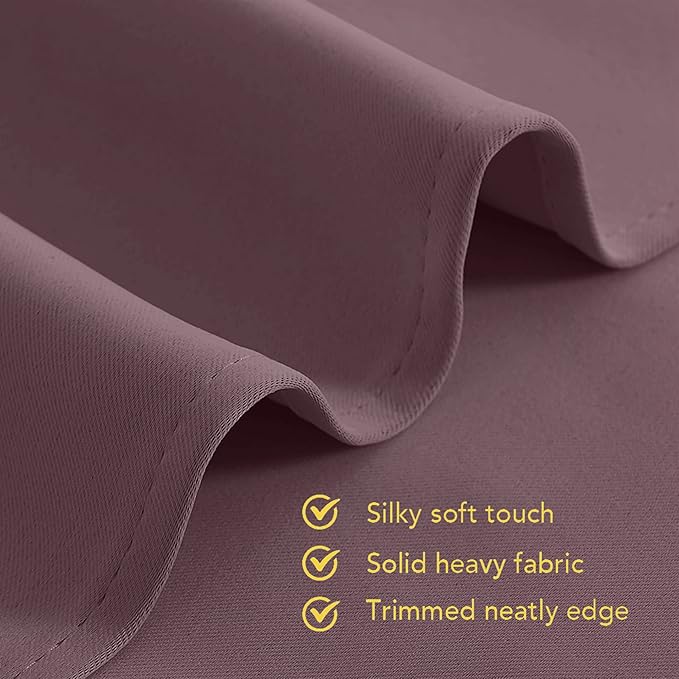 NICETOWN Blackout Curtains for Bedroom, Dry Rose, 34 inches by 70 inches Long Curtains & Drapes for Living Room, Thermal Insulated Window Treatment Draperies for Nursery