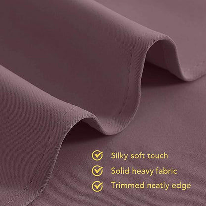 NICETOWN Modern Blackout Curtains Noise Reducing, Thermal Insulated and Privacy Room Darkening Drape Panels for Boy's Guest Room Door Window (Dry Rose, 2 Panels, W42 x L72 -Inch)
