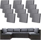 12Pcs Stretch Patio Cushion Covers,Outdoor Couch Covers Replacement,Outdoor Couch & Sofa Slipcovers,for Patio Furniture Cushion Covers,Washable Reusable urniture Protector(Grey,Cover Only)