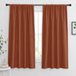 RYB HOME Blackout Curtains for Bedroom Living Room 63 inches Long, Thermal Insulated Privacy Rod Pocket Drapes for Nursery Office Home Theater, Width 42 by Length 63, Burnt Orange, 2 Panels