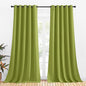 NICETOWN Bedroom Curtains Blackout Drapery Panels, 2 Panels, 70 x 108 inches, Fresh Green, Three Pass Microfiber Thermal Insulated Solid Ring Top Blackout Window Curtains/Drapes
