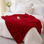Red Fleece Throw Blanket 108”×90” for Couch Sofa Bed,Super Soft Cozy Plush Microfiber Flannel Blanket with Stripes Design Lightweight for Adults,Woman,Girls