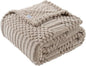 60x80 Inch Brown Twin Blanket - Soft & Fluffy Fleece, Neutral Tan Color, Cute & Aesthetic, Perfect for Sofa, Couch, Chair, Bed, Living Room & Bedroom, All-Season Use, Plush & Cozy Decorative Blanket