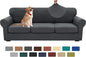 XINEAGE 2026 New 4 Pieces Extra Large Couch Covers for 3 Cushion Sofa Super Stretch Sofa Cover for 3 Large Seat Cushion Universal Slip Cover for Living Room (Dark Gray), 91"-110"(3 Cushions)