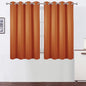LEMOMO Orange Blackout Curtains 52 x 54 Inch Length/Set of 2 Curtain Panels/Thermal Insulated Room Darkening Blackout Curtains for Bedroom