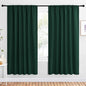 NICETOWN 2 Panels Blackout Curtains, Rod Pocket Window Curtains Room Darkning Drapes for Bedroom/Living Room, Thermal Insulated Solid Draperies for Home Office/Study, 62 by 72-Inch, Hunter Green
