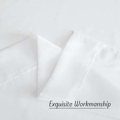 NICETOWN Sheer Curtains Panel 72" Long - Ring Top Window Treatment Sheer Voile Drapes for Bedroom/Living Room (White, Set of 2, W54 x L72)