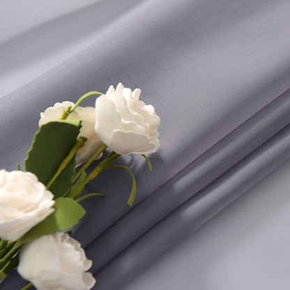 SpaceDresser Basic Rod Pocket Sheer Voile Window Curtain Panels White 1 Pair 2 Panels 38 Width 72 Inch Long for Kitchen Bedroom Children Living Room Yard(Grey,38 W x 72 L)