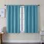 Simplebrand Ava Turquoise Short Blackout Curtains for Bedroom 45 Inches Long 2 Panels Set, Solid Thermal Insulated, Energy Saving Window Treatment Curtains Blackout Drapes, W40 x L45 Inch, Turquoise