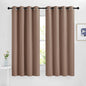 NICETOWN Blackout Curtains for Bedroom, Grommet Top Room Darkening Thermal Insulated Solid Window Treatments for Bedroom/Kids Room, Cappuccino, 2 Panels, W46 x L63