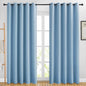 NICETOWN Room Darkening Blue Curtains for Living Room - Solid Thermal Insulated Sound Reducing Grommet Room Darkening Curtains Drapes for Bedroom/Patio (2 Panels, W66 x L84)