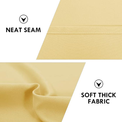 DWCN Blackout Curtains for Bedroom – Rod Pocket Thermal Insulated Noise Reducing Noise Reducing Drapes for Living Room, W 38 x L 63 Inch, 2 Panels, Light Yellow