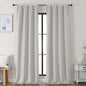 Simplebrand Ava Natural Blackout Curtains for Bedroom 96 Inches Long 2 Panels, Solid Thermal Insulated, Energy Saving Living Room Window Treatment Curtains Blackout Drapes, W40 x L96 Inch, Natural