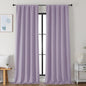 Simplebrand Lilac Blackout Curtains for Bedroom 96 Inches Long 2 Panels, Solid Thermal Insulated, Energy Saving Living Room Window Treatment Curtains Blackout Drapes, W50 x L96 Inch, Lilac