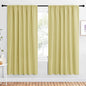 NICETOWN Bedroom Window Curtain Panels, Paler Yellow, 2 Panels, 62 in x 72 in (W x L), Window Treatment Thermal Insulated Rod Pocket Room Darkening Curtains/Drapes for Patio Door