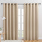 NICETOWN Room Darkening Window Curtain Panels, Thermal Insulated Grommet Room Darkening Curtains for Bedroom (Biscotti Beige, 2 Panels, W70 x L84 -inch)