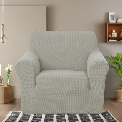 U-NICE HOME Stretch Recliner Chair Cover, Pet Friendly Armchair Slipcover Furniture Protector, Washable Couch Cover, Taupe