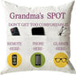 ONFAON Grandma Gifts, Grandma's Spot Throw Pillow Covers 18x18 Inch,Put Phone Glasses and Remote Control Pillowcase,Birthday Christmas Thanksgiving Day Gifts for Grandma Mom,3-Pocket