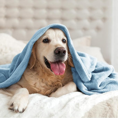 BEDELITE Fleece Blankets Queen Size Washed Blue Throw Blankets for Bed, Luxury Plush Cozy Fuzzy Blanket 90x90 inches, Super Soft Warm Lightweight Throw Blanket All Seasons Suitable