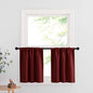 RYB HOME Cafe Blackout Curtains 24 inch Length, RV Curtains for Camper Windows, Mini Short Small Insulating Light UV Blocking Privacy Half Window Tiers, Width 29 by Length 24, Burgundy Red, 2 Panels