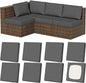 8Pcs Stretch Patio Cushion Covers, Outdoor Couch & Sofa Replacement Slipcovers for Patio Furniture Cushion Covers, Washable Reusable Furniture Protector