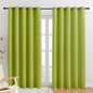 NICETOWN Room Darkening Draperies Window Curtain Panels, Fresh Green, 2 Panels, W60 x L84 -inch, Thermal Insulated Grommet Room Darkening Curtains for Bedroom