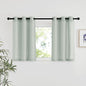 NICETOWN Sage Green Linen Kitchen Window Curtains Over Sink, Grommet Thick Linen Sage Green Short Window Treatments Privacy Assured with Light Filtering for Bedroom/Bathroom, W34 x L36, 2 Panels