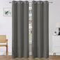 Joydeco Blackout Curtains 90 Inches Long 2 Panels Set, Thermal Insulated Long Curtains& Drapes 2 Burg, Room Darkening Drapes for Bedroom Living Roomw (Light Grey, W37 x L90 Inch)