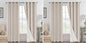 H.VERSAILTEX Blackout Curtains, Linen Curtains 108 inches Long 100% Black Out Curtains for Bedroom Windows, Textured Linen Look Draperies Grommet with White Liner, 2 Panels, Natural (Pack of 2)