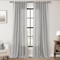 Linen Blend Grey Curtains for Living Room Back Tab Modern Farmhouse Semi Sheer Light Gray Curtains 102 inches Long 2 Panels Set Muted Neutral Cotton Texture Window Curtain for Dining Room Bedroom