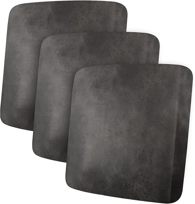 Leather Look Couch Cushion Covers Sofa Seat Slipcovers Sets Couches Furniture Protector for Sectional Armchair Loveseat Pets Kids Stretch Spandex Fabric (3 Cushion Sofa, Taupe)