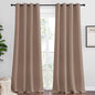NICETOWN Bedroom Blackout Curtains and Drapes, Set of 2, 55 by 102 Inch, Cappuccino, Window Treatment Thermal Insulated Solid Grommet Blackout Draperies for Bedroom