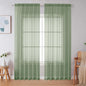 Simplebrand Sage Green Sheer Curtains 84 Inches Long, Light Filtering Rod Pocket Solid Color Window Sheer Curtain Panels, Elegant Curtains & Drapes for Living Room, Bedroom 2 Panels, 59" W x 84" L