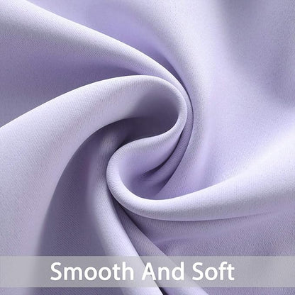 Yakamok Room Darkening Grommet Window Drapes Thermal Insulated Light Blocking Blackout Curtains for Bedroom(52Wx72L,Lilac,2 Panels)