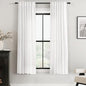 White Linen Curtains 63 inch Length 2 Panel Set for Living Room Back Tab Semi Sheer Light Filtering Bedroom Window Curtain 63 inch Long Cotton Textured Modern Elegant Coastal Drapes 42x63