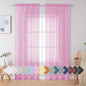 Simplebrand Pink Sheer Curtains 84 Inches Long, Light Filtering Rod Pocket Solid Color Window Sheer Curtain Panels, Elegant Curtains & Drapes for Living Room, Bedroom 2 Panels (42" W x 84" L)