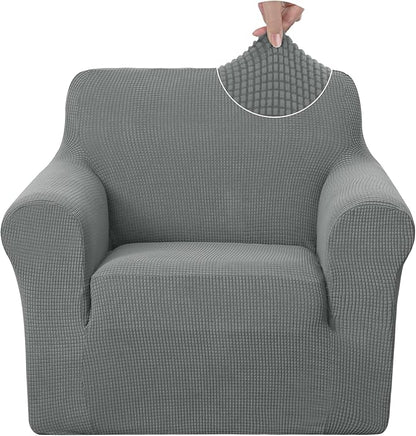 U-NICE HOME Recliner Chair Covers Stretch Couch Cover Sofa Cover Sofa Slipcover Furniture Protector for Chair Cover Pet Friendly(Armchair, Grey)