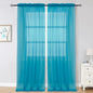 OWENIE Marine Sheer Curtains 96 Inch Length, Elegant Sheer Curtains for Bedroom, Window Voile Sheer Curtain Panels/Drapes/Treatment for Living Room, 2Pcs, Each 42" W x 96" L
