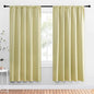 NICETOWN Window Curtains Blackout Drapes, Paler Yellow, 1 Pair, 52 by 72-Inch, Thermal Insulated Solid Rod Pocket Blackout Curtains/Draperies for Living Room