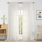 Extra Wide Ivory Sheer Curtains for Window 96 Inches Long 2 Panels Set, Elegant Light Filtering Voile Sheer Curtains for Sliding Glass Door, Dual Rod Pocket Window Drapes, 2x59Wx96L Inches