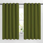 NICETOWN Room Darkening 66 inch Curtains for Bedroom, Grommet Thermal Insulated Room Darkening Window Treatments Voice Reducing for Kids Room, 2 Panels, W66 x L66, Olive